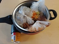 防災クッキング ビニール袋で簡単ごはん