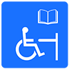 車椅子専用席（図書館内）