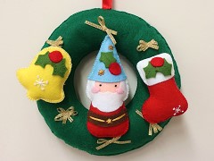 手芸ひろば フェルトで作る「クリスマスリース」(2日制)